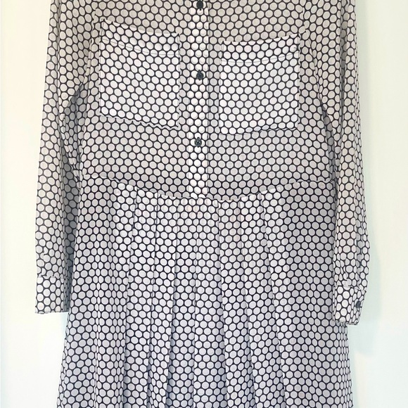 Michael Kors black and white Shirt Dress with box pleats - Picture 2 of 7